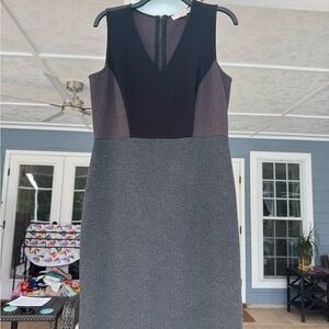LOFT grey and purple professional dress